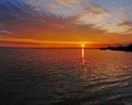 Миниатюра : Закат над солёным озером