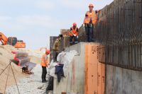 Строительство в Саках набережной вдоль моря, 21 мая 2019