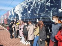 Экскурсия сакских школьников в музей Поезд Победы, 24 марта 2021