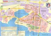 Карта Саки - центр города