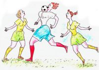 Сакчанки играют в футбол