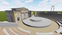Реконструкция амфитеатра на солёнке, 22 февраля 2022